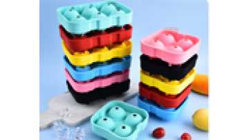 Bpa-free food grade silicone ice hockey mold is easy to release flexible silicone Ice Cube mold used with lid whiskey1
