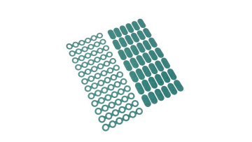 Lithium battery barley paper 18650 battery insulation patch positive electrode insulation gasket hollow self-adhesive battery