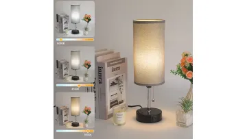 Three-Color Adjustable Dimmable LED Bedroom Lamp with USB Charging1