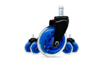 Blue Semi-Transparent Office Chair PU Caster Wheels 3 Inch1