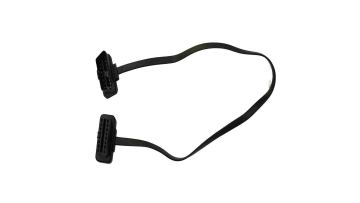 24V OBD male to female, elbow, 0.5m 16P flat wire