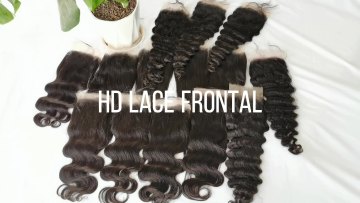 Best Quality Cuticle Aligned Thin Transparent HD Lace Frontal/Closure, Pre Plucked 13x6 Virgin Transparent Swiss HD Lace Frontal1