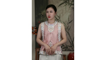 Vernal Blush Tree Peony waistcoat