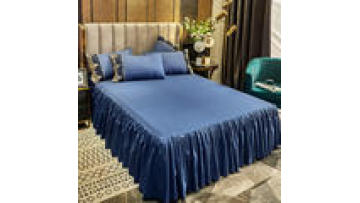 Scandinavian-Style Fleece Bedspread Set with Lace Edge for 1.5m/1.8m Beds1