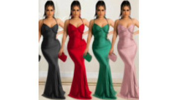 Custom Sexy Maxi Dress Short Sleeve Puff Sleeve Long Flowy a Line Dresses Women's Summer Natural Trade Assurance Simple Adults1