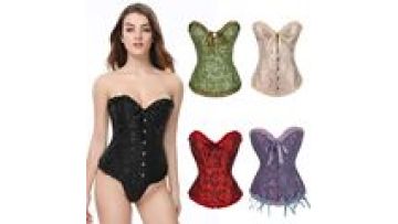 Plus Size Sexy Lace Corset Bustier Lingerie Tops Brocade Victorian Fashion for Adults1
