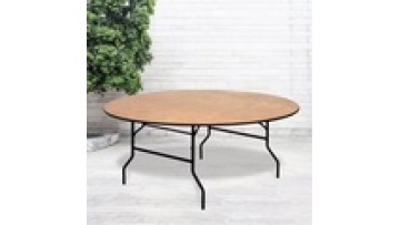 Commercial Outdoor Furniture Wood Top with Metal Legs Dining Restaurant Wooden Hotel Folding Wedding Banquet Table1