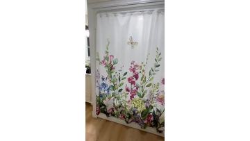Polyester hotel shower curtain for bathroom