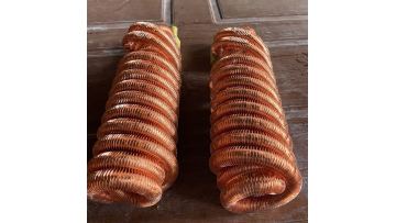 Copper finned tube coil
