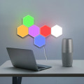 Wall Lamp With Touch Sensitive For Bedroom Living Room Stair Loft Colorful LED Honeycomb Quantum Hexagon DIY Decor Night Light