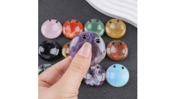 SP2019-40MM Gemstone Worry Stone Elf Thumb Palm Pocket Crystal Therapy Stress Relief
