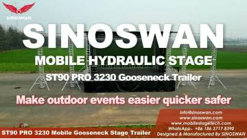 From Truck to Full Concert Hall in 30 Minutes | ST90 PRO Gooseneck Stage Trailer by SINOSWAN