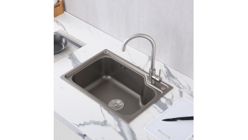 Pressed single bowl kitchen sink