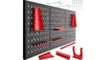 Adjustable Metal Tool Wall Panel with Hooks - Multi-functional Pegboard Storage System for Home & Workshop1