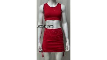 Red skirts with blings