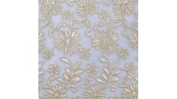 dress design fabric poly mesh wtih cord embroidery 2 tone color embroidery lace fabric1