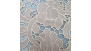 New desigon 2024 100% polyester chiffon lazer cut embroidery fabric nude color1