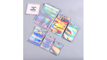 3 side sealed small holographic plastic laser printing zipper hologram bag1