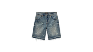 OEM Plus Size Vintage Washed Distressed Blank Cotton Denim Baggy Jean Shorts Men1