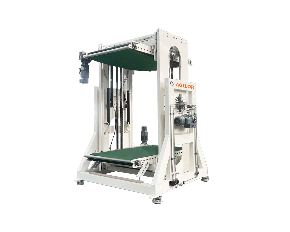 Packaging machine turnover device