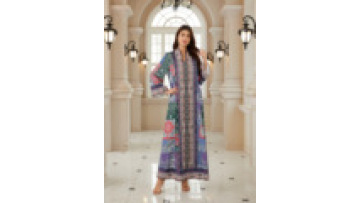 Colorblock Ethnic Style Middle East Muslim Printed Elegant Rhinestone Ramadan Dress Dubai Women Abaya Arab Islamic Eid Jalabiya1