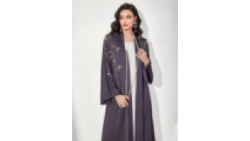 Luxury Women's Shiny Open Abaya Dubai Muslim Party Prom Robe hand Sewn Rhinestones Cardigan1