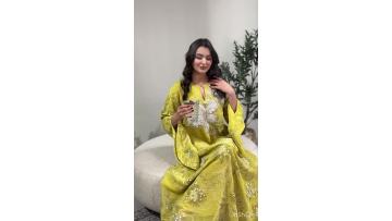 Sequined Jalabiya Abaya Dress AB490 (1)