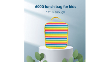 CB226 Rainbow stripe tote lunch bag