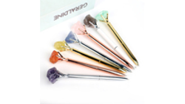 Natural Raw Stone Crystal Craft Pen Healing Stone Mixed Material Rough Raw Stone Crystal Pen1