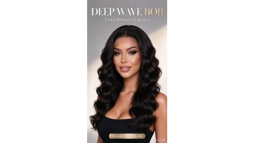 10 Inch Glueless Deep Wave Bob Wig
