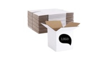 Custom Printed Flute E-Commerce Packaging Box Corrugated Cardboard Shipping Mailer White Tab Locking Literature Mailer Box1