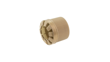 Custom 18/415 Amber Brown Tamper-Proof Ribbed Screw Cap