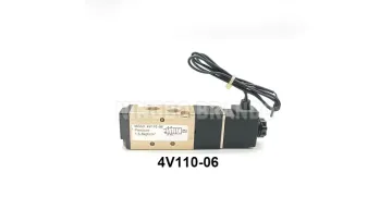 4V110-06 Pneumatic Directional Control Air Solenoid Valve 5/2 Way 5 Way 2 Position 12VDC 24VDC 24VAC 110VAC 220VAC1