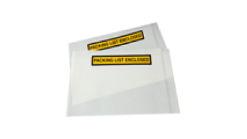 Hot sale!!! 4.5x5.5inch clear plastic courier pocket printing label pocket1