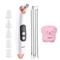 Vacuum Blackhead Remover+4Pcs Acne Needle Blackhead Extractor+Facial Cleaning Brush Pore Pimple Skin Tag Nose Cleansing Tools