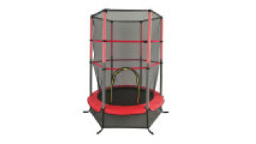 55 inch Trampoline for Children's Sports with Safety Net Enclosure & Foam Pad1