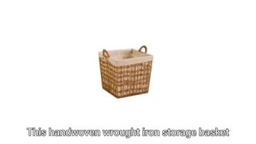 Hand-Woven Wrought Iron Storage Basket1