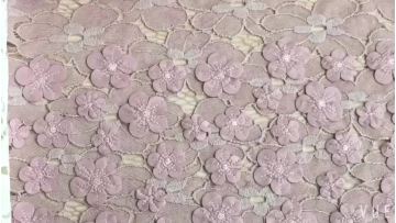 Chinese manufacture polyester tulle bridal fabric white african 3d lace fabrics1