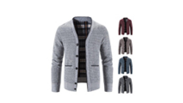 Wholesale High-Quality Knitted Jackets: Comfortable Casual Cardigan Sweaters for Men1