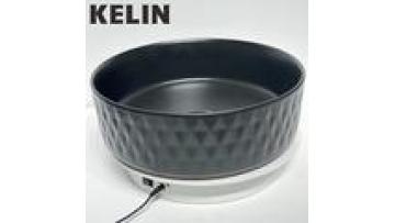 Modern Matte Black Concave Convex Diamond Design Circular Ceramic Countertop Basin Sink1