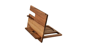Amazon New Design Wooden Cell Phone Stand Watch Holder Dock Organizer1