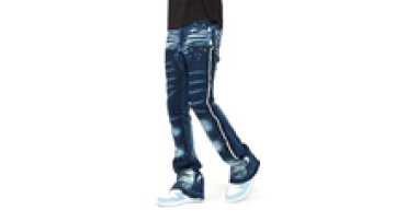 High Quality Custom Patch Work Patchwork Carpenter Flare Stacked Jeans Men1