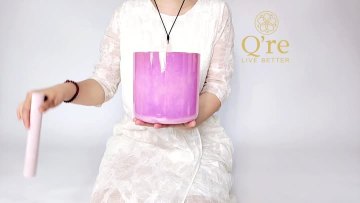 Colored crystal singing bowl