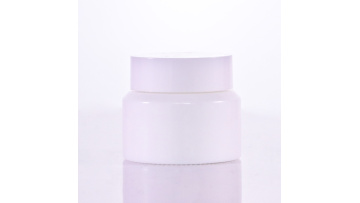 opal white glass jars with white lid 