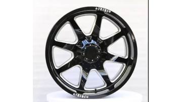 20‑inch Gloss Black Wheel Rim with Milled Edge & Rim Letter Milling