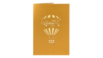 3D Romantic Hot Air Balloon Valentine Card