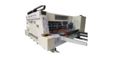 Model 1224 mid- speed flexo printing slotting die-cutting machine  carton box packing with protection cover on one side1