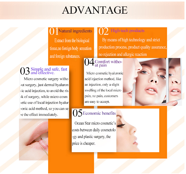 Hot Sale New Product Ocean Star 10ml Dermal Filler Ha Injectable Hyaluronic Acid for Anti Wrinkle supplier