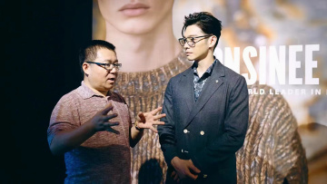 Mr. Chen Yiru visited our booth in Pitti Uomo