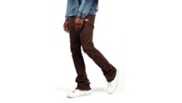 Custom Wholesale Casual Flared Men's Jeans Vintage Garment Wash Process Denim Pants with Holes for Men1